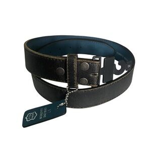 Vera Pelle Women's Brown Distressed Italian Leather Belt NWT Size Small